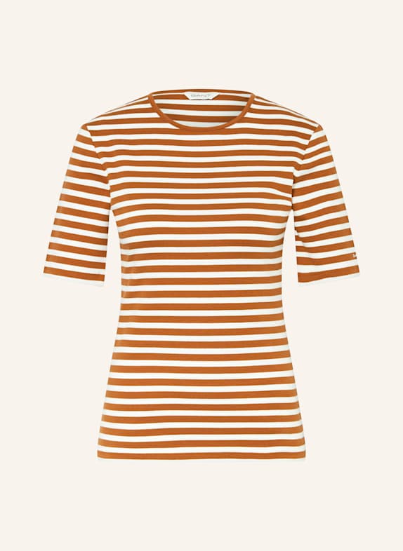 GANT T-Shirt BRAUN/ WEISS