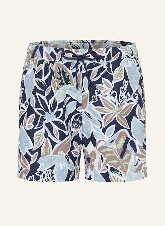 HUGO Badeshorts CALALA DUNKELBLAU/ HELLGRÜN/ BEIGE