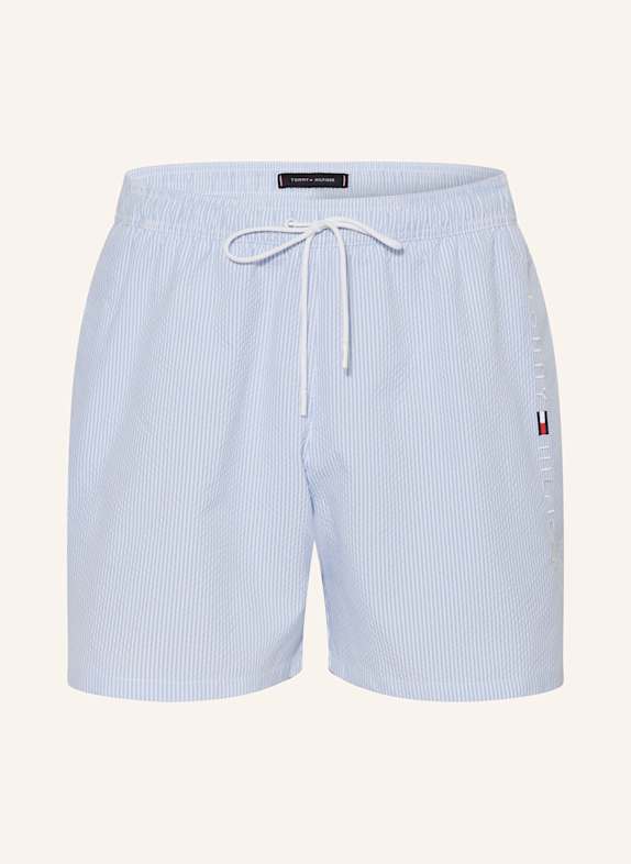 TOMMY HILFIGER Badeshorts WEISS/ HELLBLAU