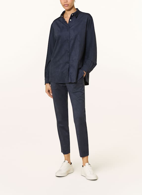 Juvia Overshirt LINA in Lederoptik DUNKELBLAU