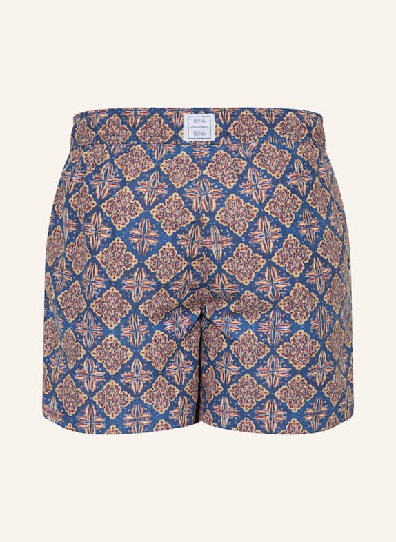RIPA RIPA Zwembroek CLASSICO RIVISITATO BLU BLAUWGRIJS / DONKERROOD / GEEL