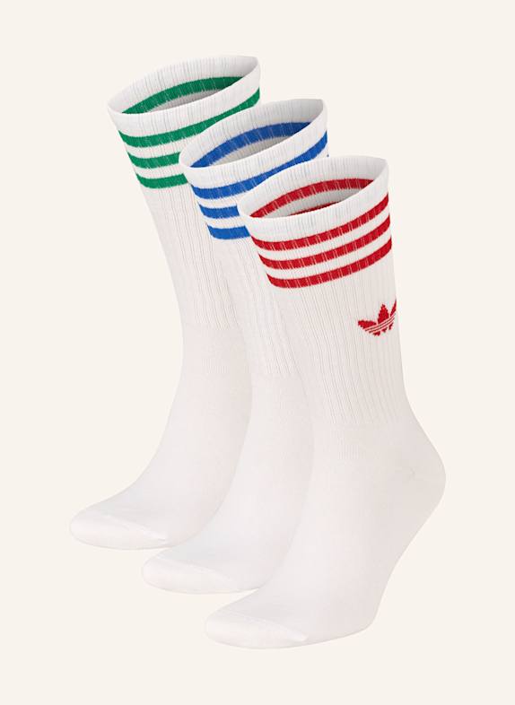 adidas Originals 3er-Pack Strümpfe HIGH CREW WEISS/ ROT/ GRÜN
