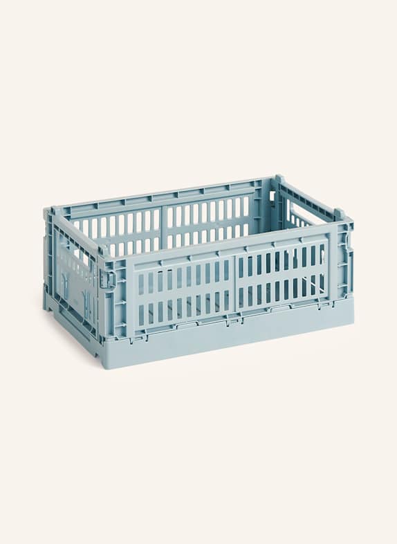 HAY Składane pudełko COLOUR CRATE SMALL SZARONIEBIESKI