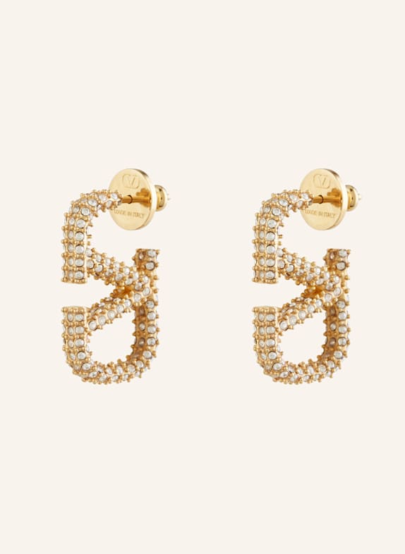 VALENTINO GARAVANI Ohrringe VLOGO SIGNATURE STRASS mit Swarovski Kristallen GOLD