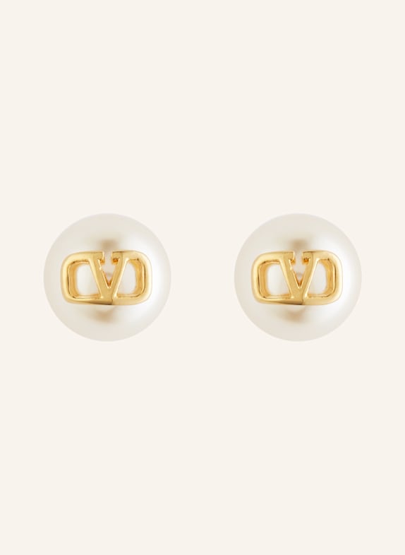 VALENTINO GARAVANI Ohrstecker VLOGO SIGNATURE PEARL GOLD/ CREME