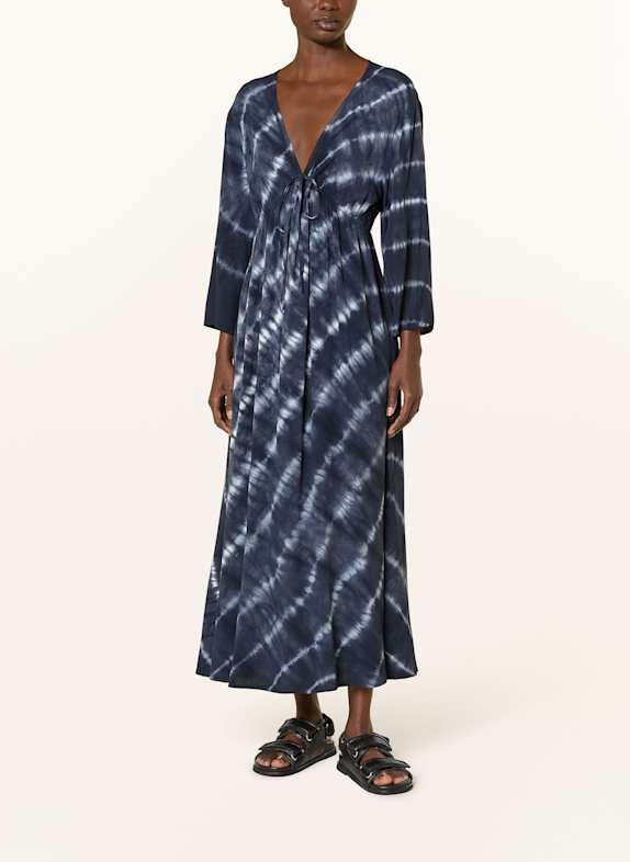 Juvia Kleid JANICE mit 3/4-Arm BLAU/ WEISS