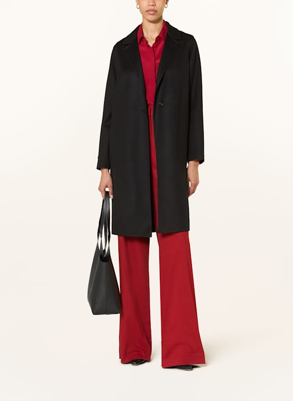 manzoni 24 Płaszcz wełniany CZARNY