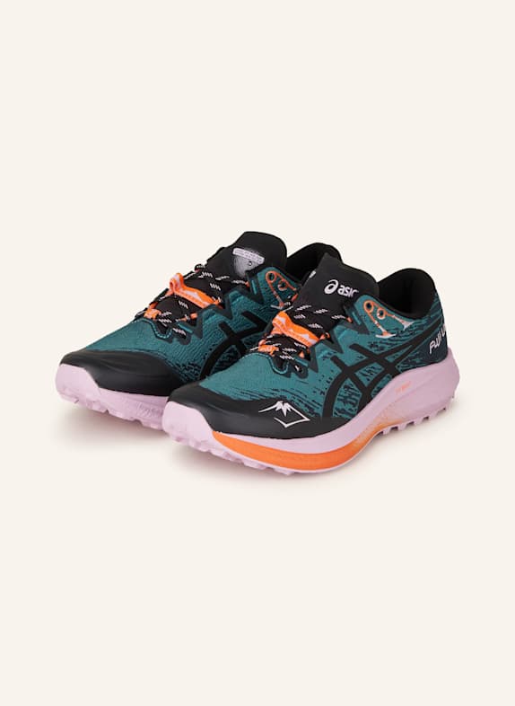 ASICS Trailrunningschuhe FUJI LITE 5 GRÜN/ SCHWARZ/ ORANGE