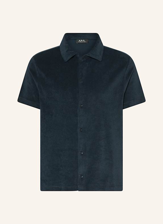A.P.C. Kurzarm-Hemd NICOLO Regular Fit DUNKELBLAU