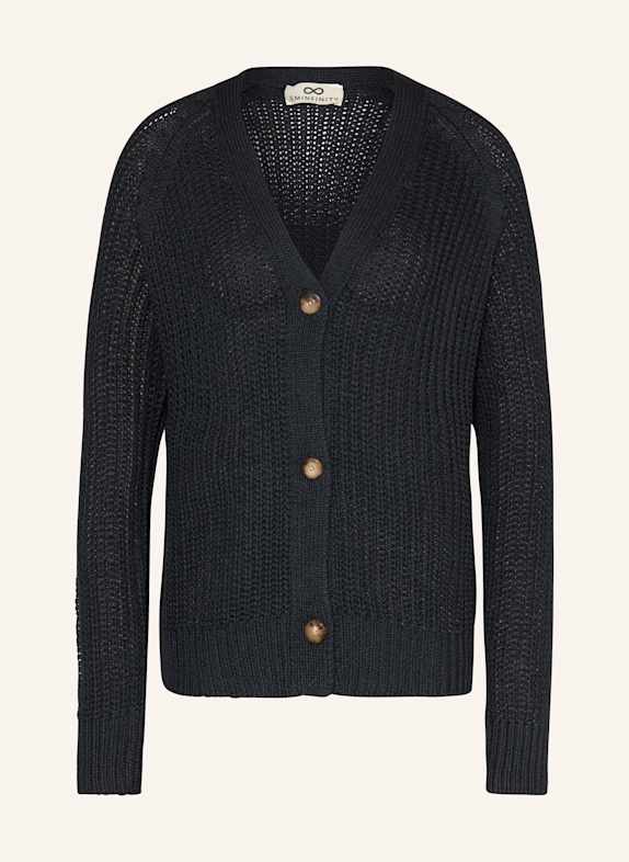 SMINFINITY Strickjacke aus Seide DUNKELBLAU