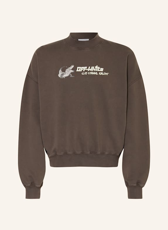 Off-White Oversized sweatshirt DARK GRAY/ GREEN/ WHITE