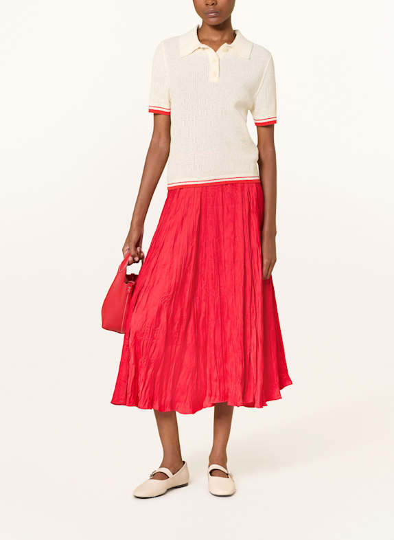 POLO RALPH LAUREN jupe en satin ROUGE