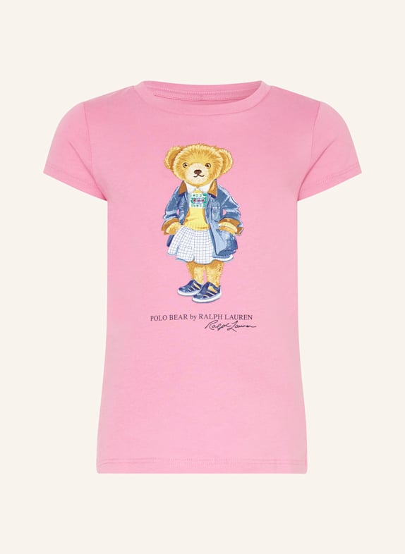 POLO RALPH LAUREN T-shirt MOCNORÓŻOWY