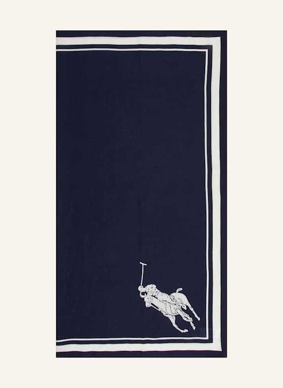 POLO RALPH LAUREN Scarf ECRU/ DARK BLUE