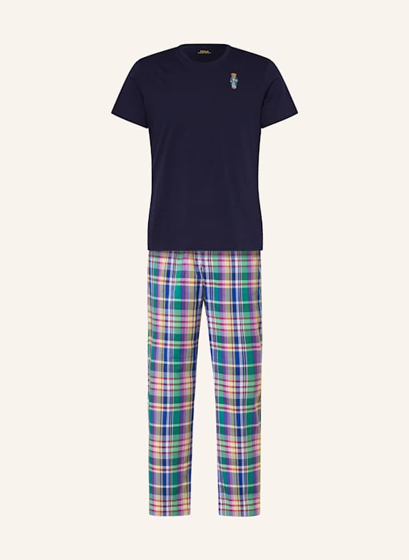 POLO RALPH LAUREN Pajamas DARK BLUE/ PURPLE/ YELLOW