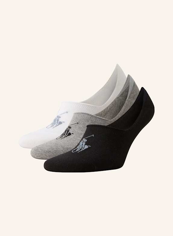 POLO RALPH LAUREN 2er-Pack Strümpfe 001 BLACK / WHITE / GREY