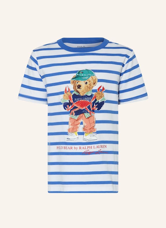 POLO RALPH LAUREN Tričko BÍLÁ/ MODRÁ