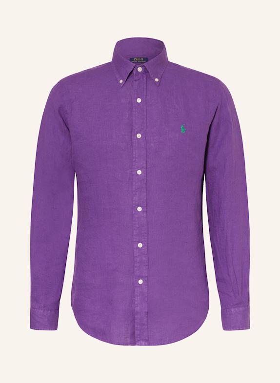 POLO RALPH LAUREN Leinenhemd Regular Fit DUNKELLILA