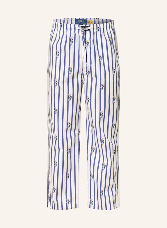 POLO RALPH LAUREN Pajama pants DARK BLUE/ WHITE
