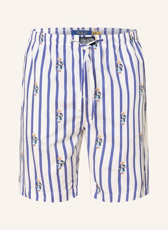 POLO RALPH LAUREN Lounge shorts WHITE/ DARK BLUE