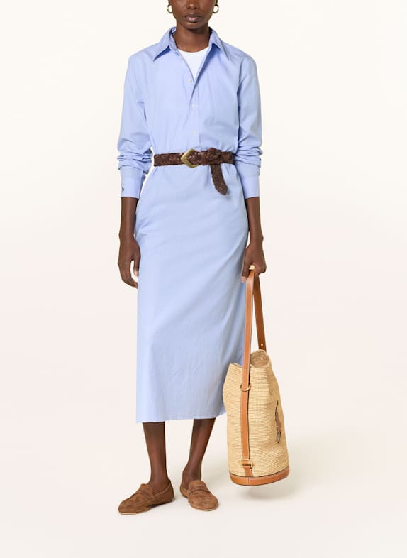 POLO RALPH LAUREN Hemdblusenkleid HELLBLAU