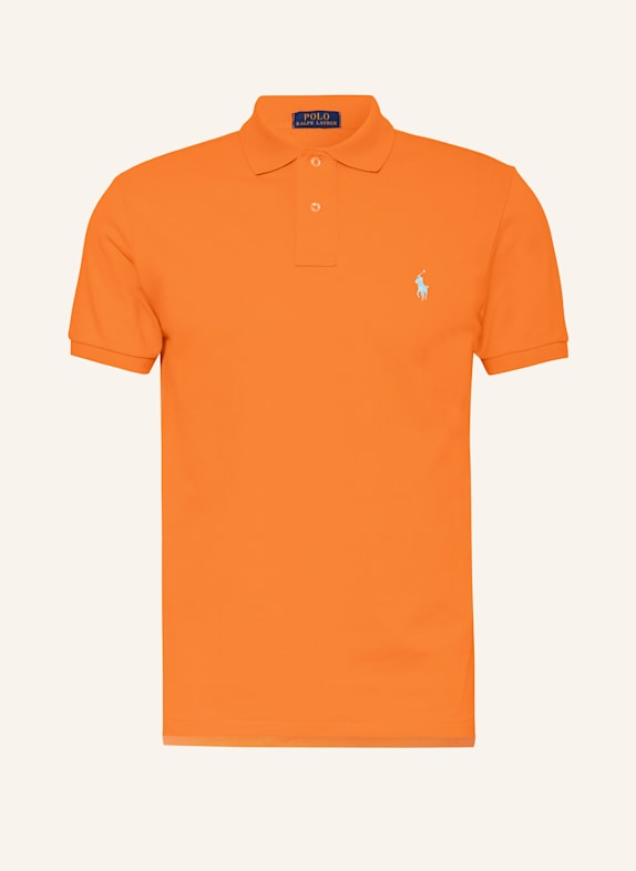 POLO RALPH LAUREN Koszulka polo z piki custom slim fit  POMARAŃCZOWY