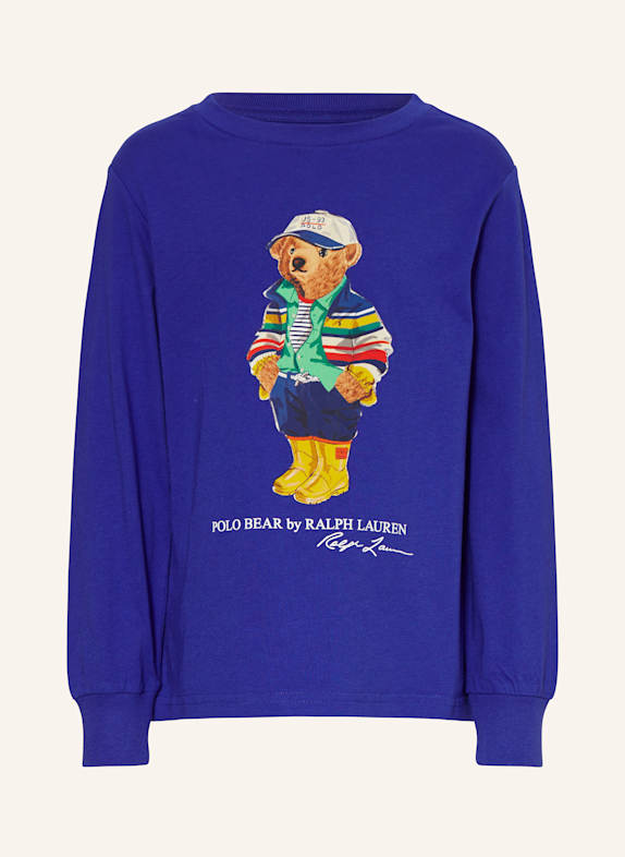 POLO RALPH LAUREN Tričko s dlouhým rukávem MODRÁ