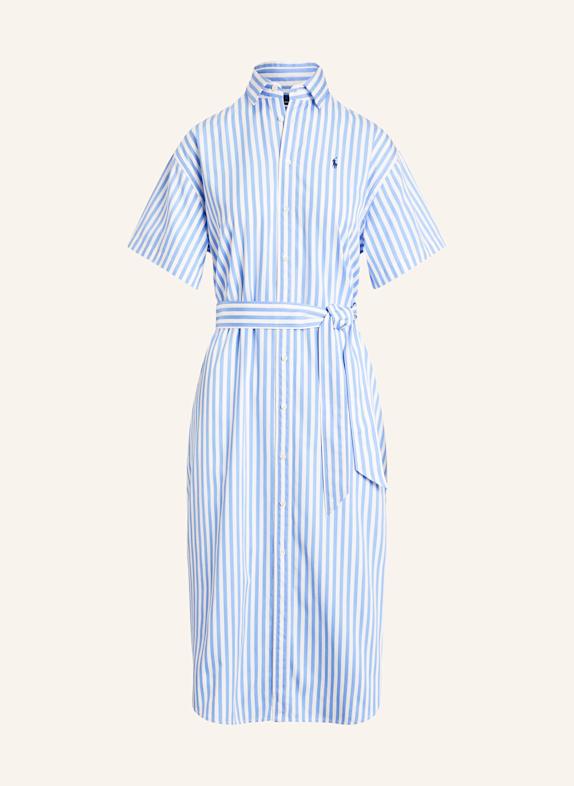 POLO RALPH LAUREN Shirt dress WHITE/ BLUE