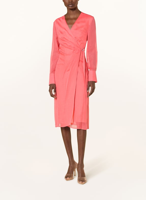 BOSS Wickelkleid DOSALA mit Leinen LACHS