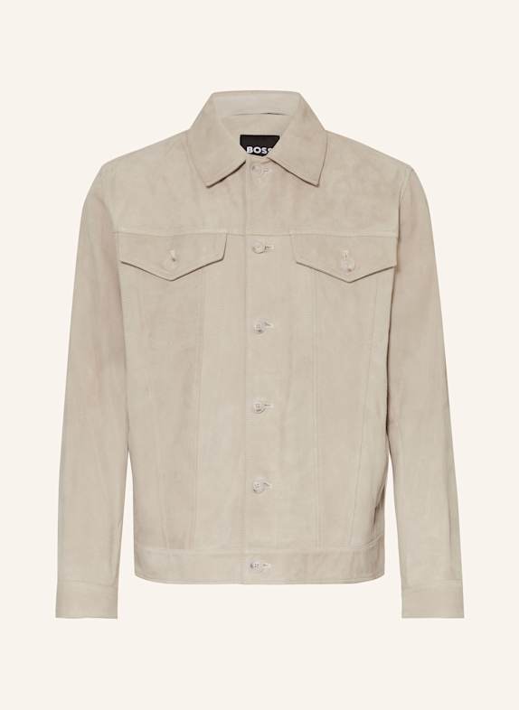 BOSS Lederjacke MERAK CREME