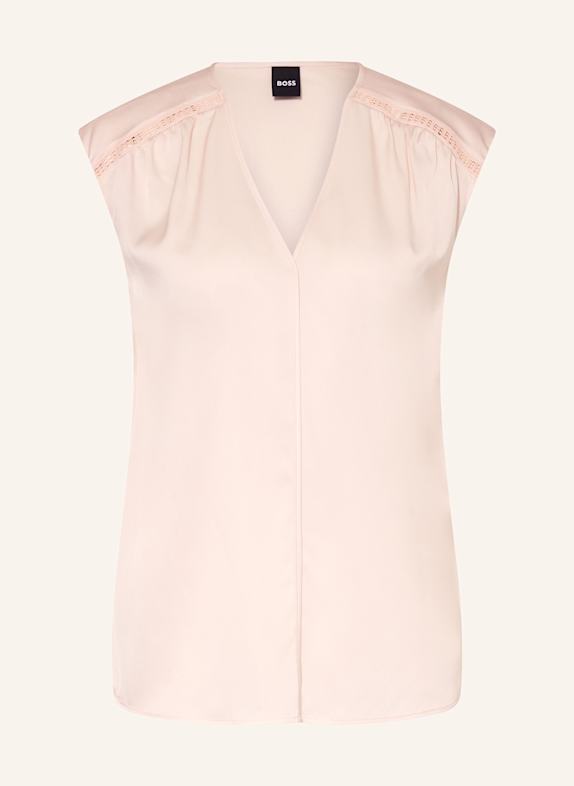 BOSS Blouse top BINADI in silk LIGHT PINK