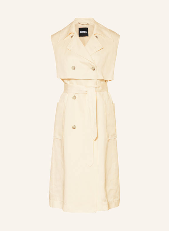BOSS CIFASIA sheath dress with linen ECRU