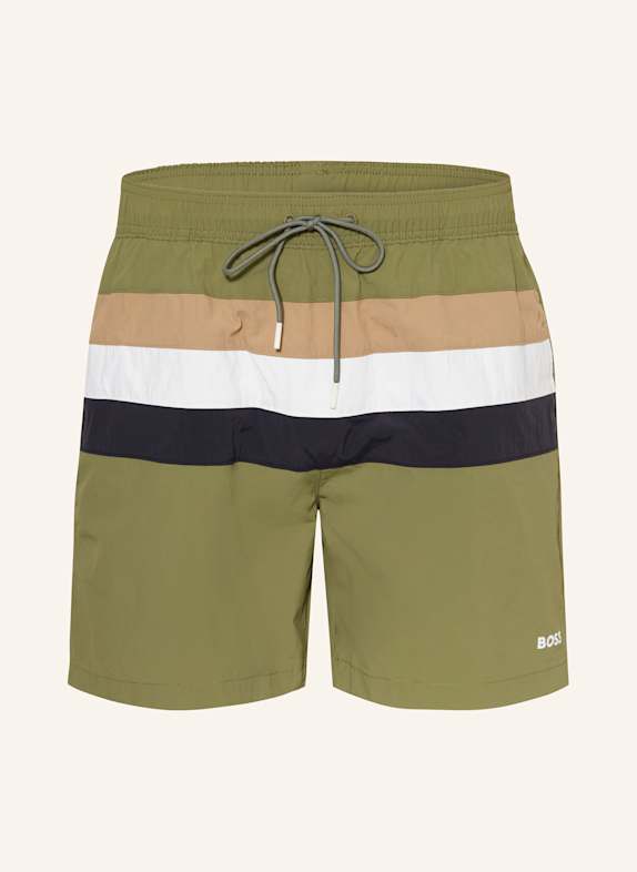 BOSS Badeshorts LOUIS OLIV/ WEISS/ SCHWARZ