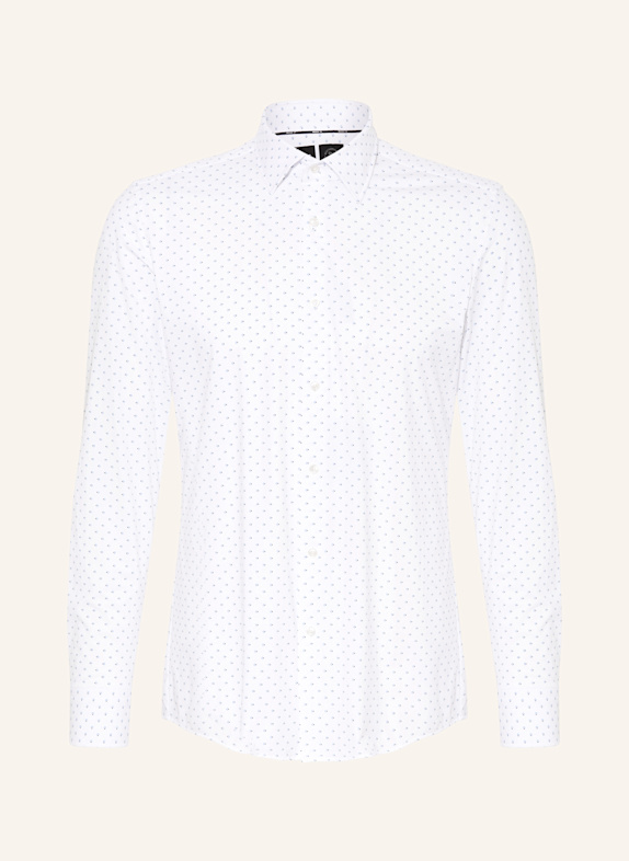BOSS Shirt HANK slim fit WHITE/ LIGHT BLUE