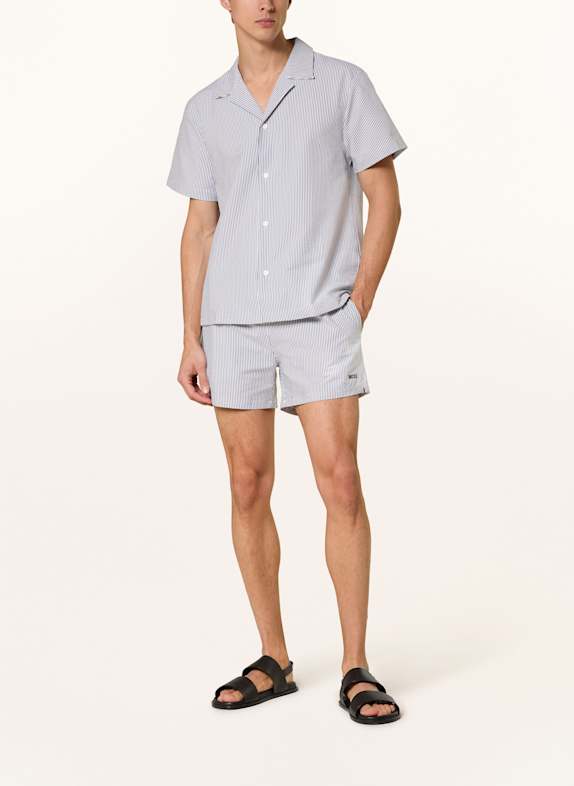 BOSS Resorthemd VELVETFISH Regular Fit DUNKELBLAU / WEISS