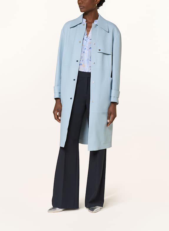 BOSS Ledermantel SONDELI HELLBLAU