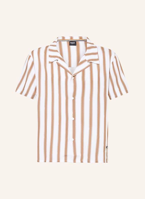 BOSS Resort shirt BEACH comfort fit WHITE/ BEIGE