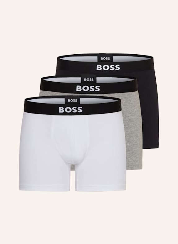 BOSS 3er-Pack Boxershorts ONE SCHWARZ/ WEISS/ GRAU