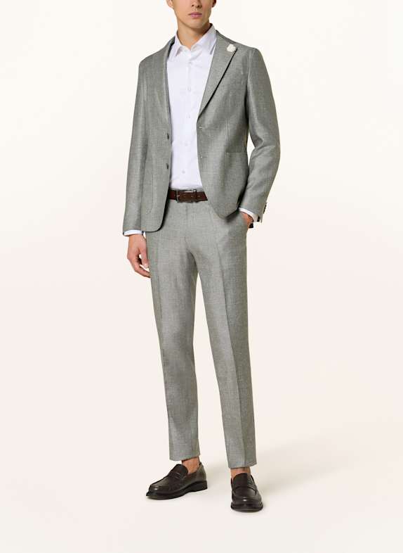 BOSS Anzughose GENIUS Slim Fit mit Leinen 311 MEDIUM GREEN