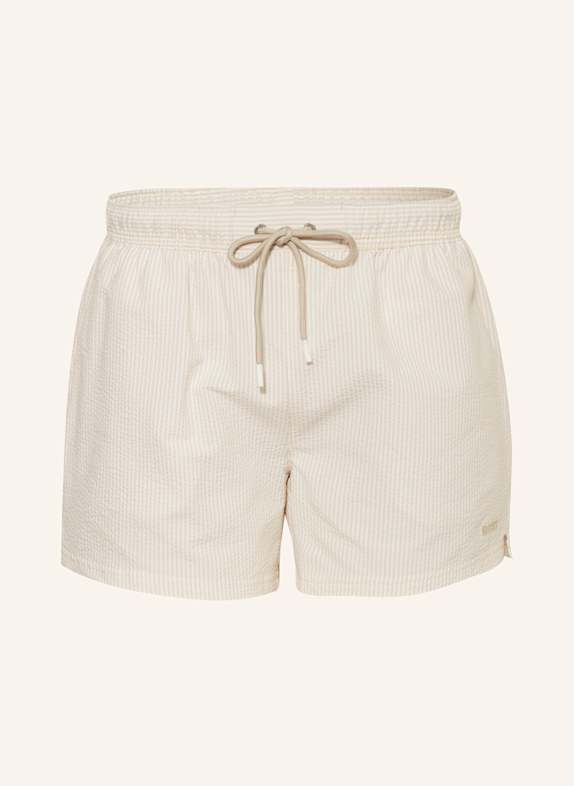 BOSS Badeshorts VELVETFISH NUDE/ WEISS