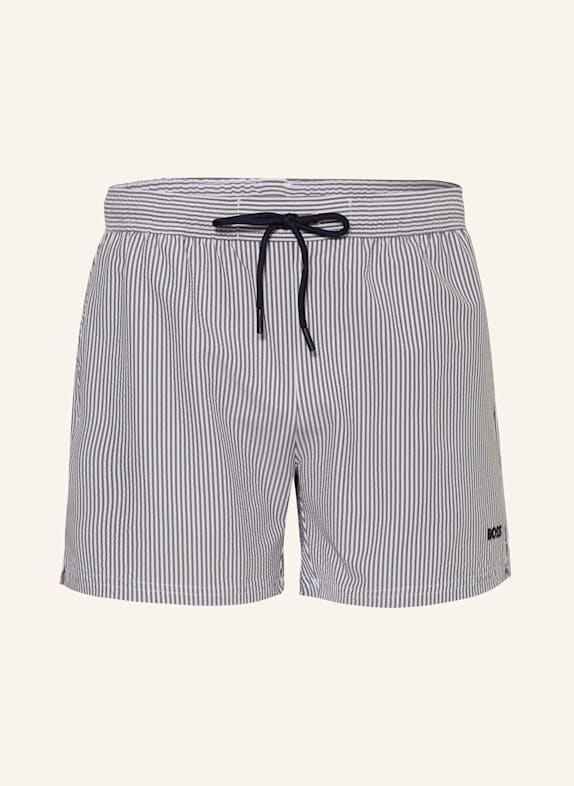 BOSS Badeshorts VELVETFISH DUNKELBLAU/ WEISS