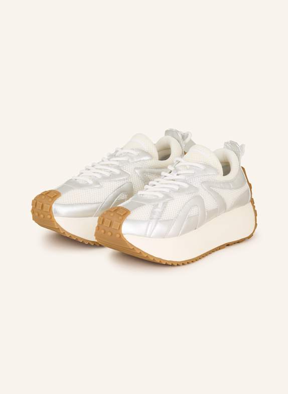 INUIKII Sneaker MARIBELLA SILBER/ ECRU/ HELLBRAUN