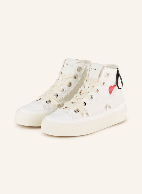 INUIKII Wysokie sneakersy DISTRESSED MATILDA BIAŁY