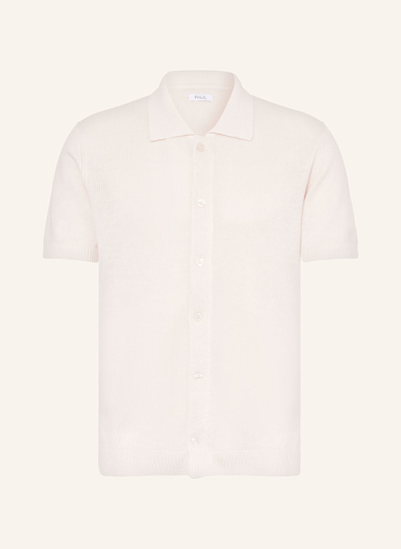 PAUL Strickhemd Comfort Fit aus Leinen ECRU