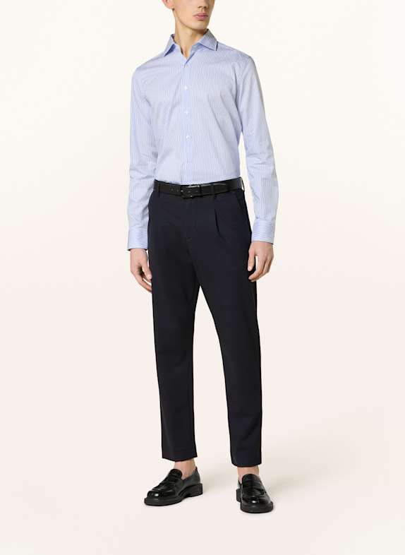 PAUL Slim fit skjorte LYSEBLÅ / HVID