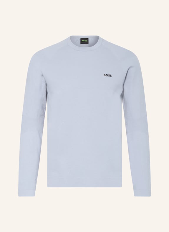 BOSS Sweter SEAMLESS TECH JASNONIEBIESKI