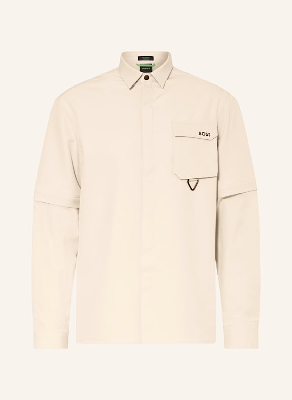 BOSS Overshirt GLAMPING Relaxed Fit BEIGE