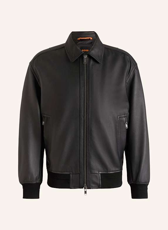 BOSS Lederjacke JOLOCO SCHWARZ
