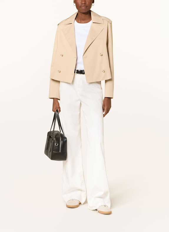 BOSS Cropped trench coat CROPTRENCH BEIGE