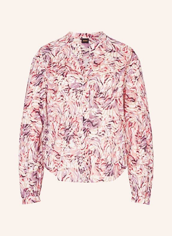 BOSS Blouse BERDAY CREAM/ LIGHT PURPLE/ LIGHT RED